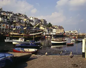 Schiffe im Hafen von Brixham, Devon