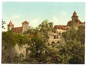 Historical Picturesque Prints Drucke: Vestnerthor (i. e. Vestner Tor), with imperial stables, Nurem