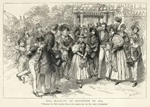 Victorian Era Royalty Drucke: Victoria at Brighton