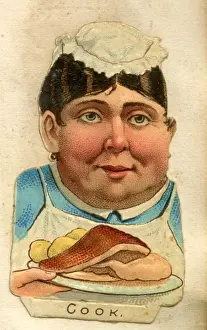 Women In The Kitchen Drucke: Victorian Scrap -- Cook