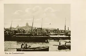 Galata Tower Istanbul Drucke: A view across Bosphorus toward the Galata Tower