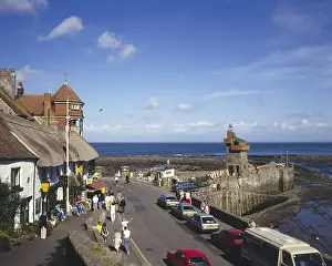 Blick auf den Hafen, Lynmouth, Devon