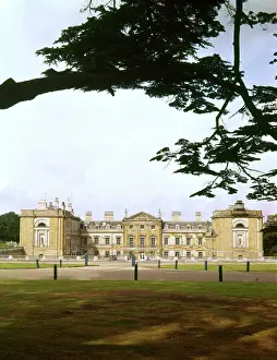 Bedfordshire Drucke: Blick auf das Woburn Abbey in Bedfordshire