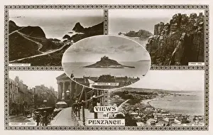 West Cornwall Landmarks Drucke: Five views of Penzance, Cornwall