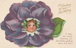 Blume mit violettem Gesicht
