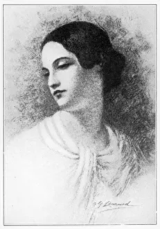 Drucke von Virginia Poe Ehefrau von Edgar Allan Poe starb an Tuberkulose im Alter von 23 Jahren und verschärfte somit die Wahnsinnigkeit ihres Mannes Edgar Allan Poe Drucke: Virgina Poe
