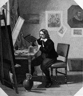 Flemish Art And Culture Drucke: Visscher at Work