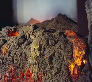 Geological Museum London Drucke: Volcano model