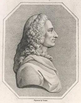 Drucke von Französischer Schriftsteller und Philosoph François-Marie Arrouet Voltaire Drucke: Französische Philosoph und Schriftsteller Voltaire wurde am 21