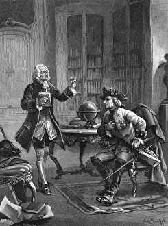 Drucke von Franz von Voltaire und Friedrich der Zweite Preußen Datum: 1694 bis 1778 Voltaire Drucke: Friedrich und Voltaire II