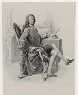18th Century Prints Drucke: Voltaire (Gleyre)