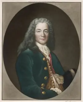 18th Century Writer Drucke: Voltaire / Largilliere
