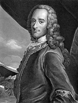 French Philosopher Images Drucke: Voltaire Leguay