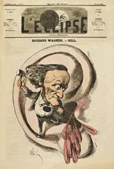 Drucke von RICHTER RICHER SATIRE, die suggeriert, dass Wagner's Musik das Gehörhorn perforieren könnte Richard Wagner Drucke: Wagner, Gill und L-Eclipse