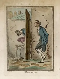 Warten auf die Toilette