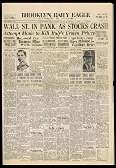 Vereinigte Staaten Von Amerika Drucke: Der Wall Street-Krash von 1929