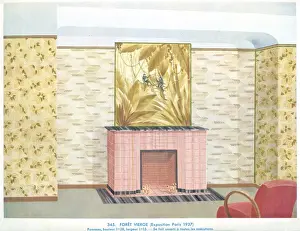 Innenraumbeispiele mit vorgestellten Wandbildern zeigen die Designs des Wandpapiers