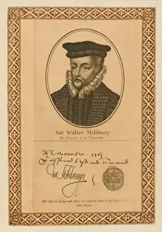 16th Century Statesman Drucke: Walter Mildmay