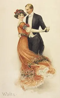 Early 20th Century History Drucke: Waltzing Couple