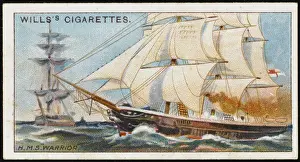 British Naval Vessels Drucke: Warrior Cigarette Card