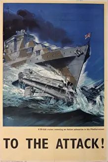 WW2 Poster Drucke: Wartime poster, To The Attack
