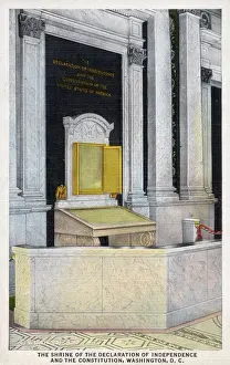 Washington D.C. Landmarks Drucke: Washington D. C. - Shrine of the Declaration of Independence