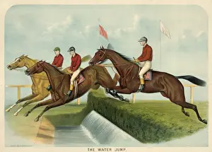 American Horse Racing Drucke: The water jump