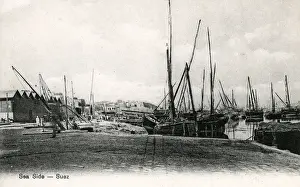 Egyptian Waterfront Scene Drucke: The Waterfront, Suez