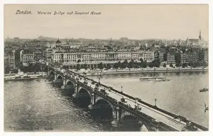 Historic River Thames Views Drucke: Waterloo Bridge C1900