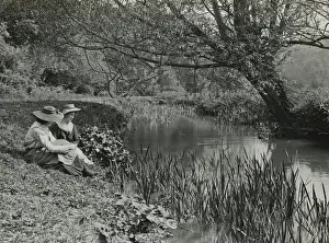 Lantern Slide Circa 1900 Drucke: By Still Waters