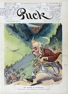 Puck Magazine Art Drucke: The waters of reciprocity