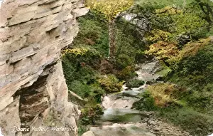 English Countryside Images Drucke: The Waterslide, Doone Valley, Devon