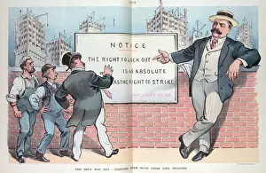 Puck Magazine Cartoons Online Drucke: The only way out - fighting them with their own weapons
