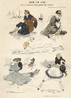 Historical Winter Scenes Drucke: Many Ways to Fall 1919