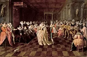Tanz Drucke: Hochzeitstanz des Herzogs von Joyeuse