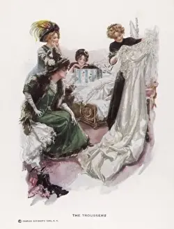 Early 20th Century Weddings Drucke: Wedding Trousseau 1908