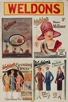 Vintage Millinery Designs Drucke: Weldons clothing patterns
