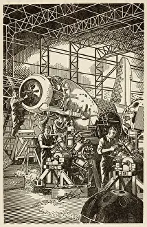 World War Two Aircraft Drucke: Wellington Construction