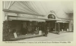 Sein Vorgesetzter Stimme (HMV) Phonographen-Gesellschaft Ausstellungsbau, britischer Kaiserreichs-Ausstellungsveranstaltung