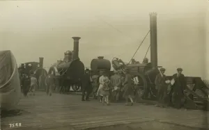 Victorian Era Transportation Drucke: Stockton and Darlington Railway Centenary - The Rocket