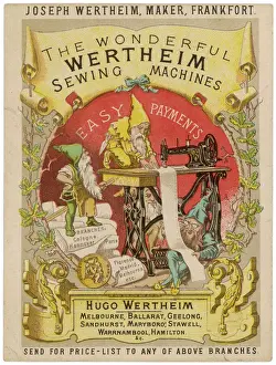 Vintage Industrial Machinery Drucke: Wertheims Sewingmachine
