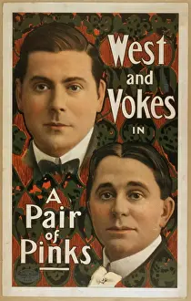 Vintage Poster Drucke: West and Vokes in A pair of pinks