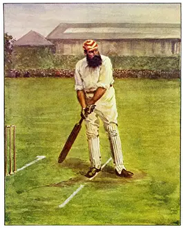 Cricket Player Portrait Drucke: WG Grace. Cricketer