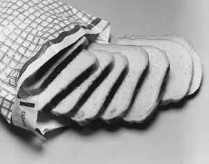 Historical Food Images Drucke: White Sliced Bread