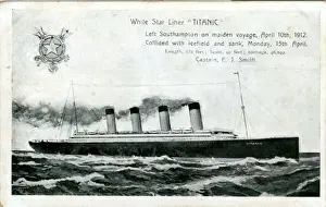 Kreuzfahrtschiffe Drucke: Weißes Stern-Linien-Titanic