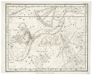 Antique Astronomy Prints Drucke: Whittaker Star Map 26