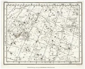 Vintage Astronomy Prints Drucke: Whittaker Star Maps 3