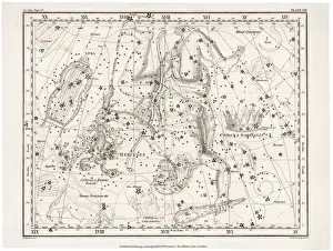 Antique Astronomy Prints Drucke: Whittaker Star Maps 8