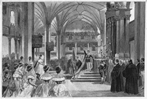 19th Century European Royalty Drucke: Wilhelm I Crowned
