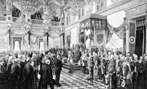 Kaiser Wilhelm II Germany Drucke: Wilhelm Opens Reichstag